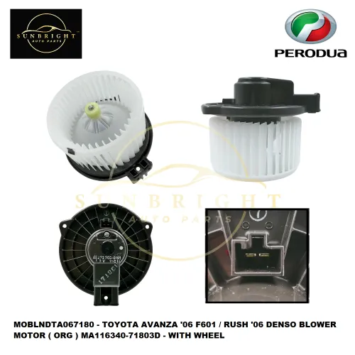 MOBLNDTA067180 - TOYOTA AVANZA '06 F601 / RUSH '06 DENSO BLOWER MOTOR ( ORG ) MA116340-71803D - WITH WHEEL