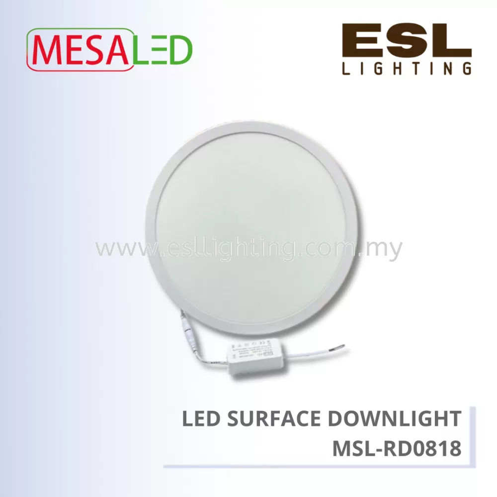MESALED LED SURFACE DOWNLIGH ISOLATED DRIVER ROUND 18W - MSL-RD0818