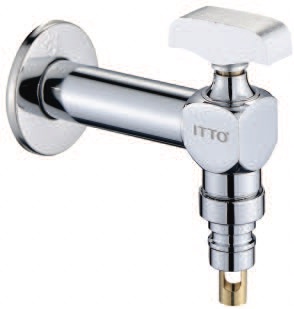 IT-1020AT6-L Wall Hose Bib Tap with Stopper – Chrome Finish Durable Outdoor Bib Tap | Premium Wall-Mounted Hose Tap