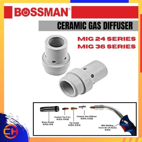 BOSSMAN MIG WELDING TORCH ACCESSORIES BM36GD / BM24GD CERAMIC GAS DIFFUSER  - CHENG HUAT HARDWARE (SENTUL) SDN BHD