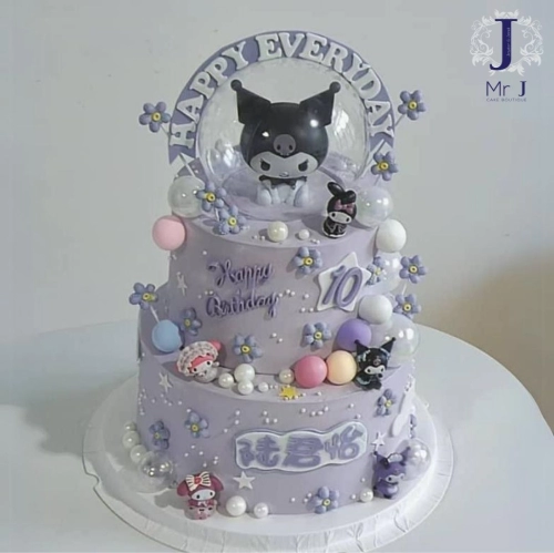 Kuromi Cake | Girls Cake | Kids Cake | 2 Tiers Birthday Cake