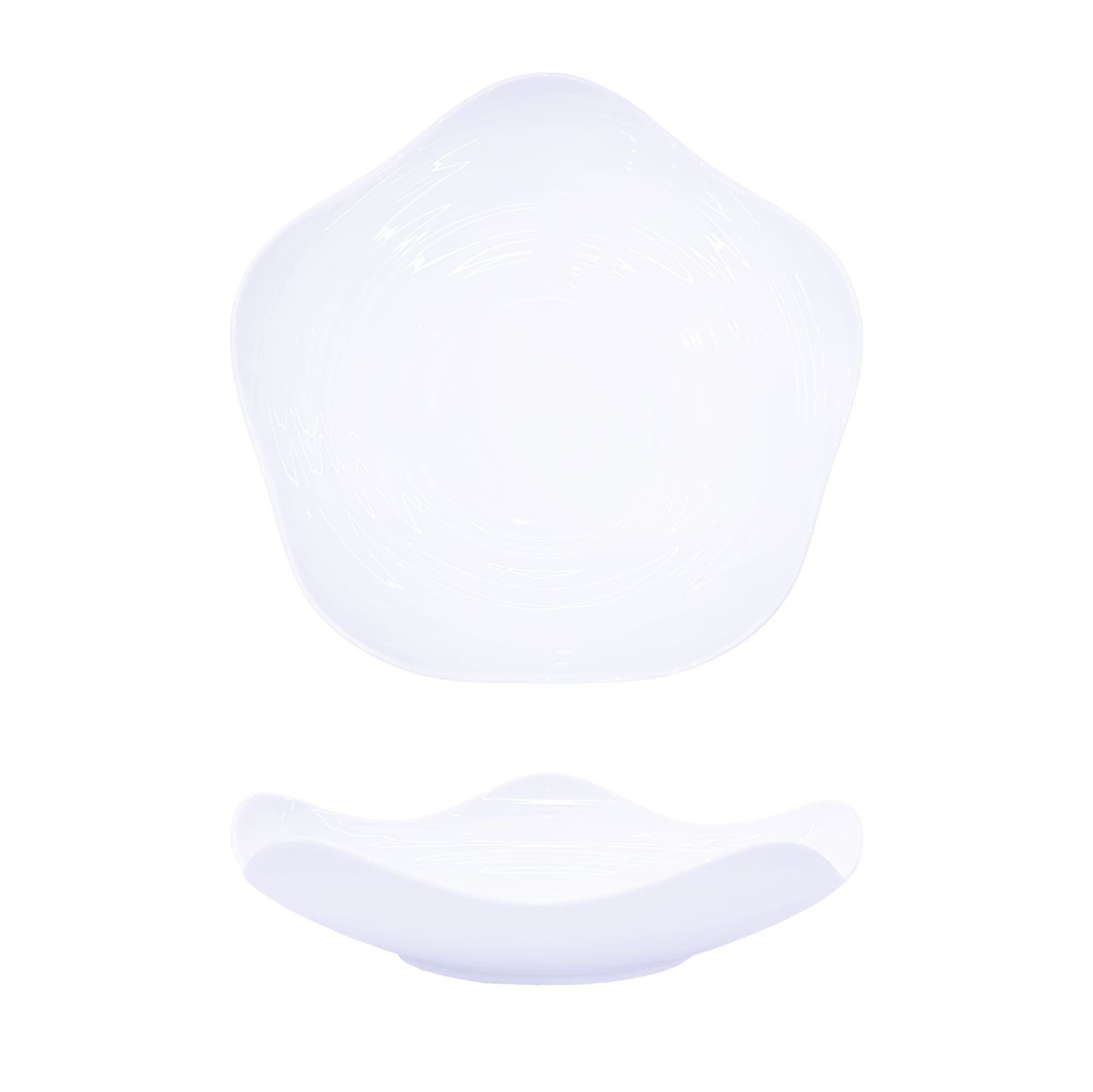 DR-YGB-10 Flower shape plate 月光白10 百道花形盘