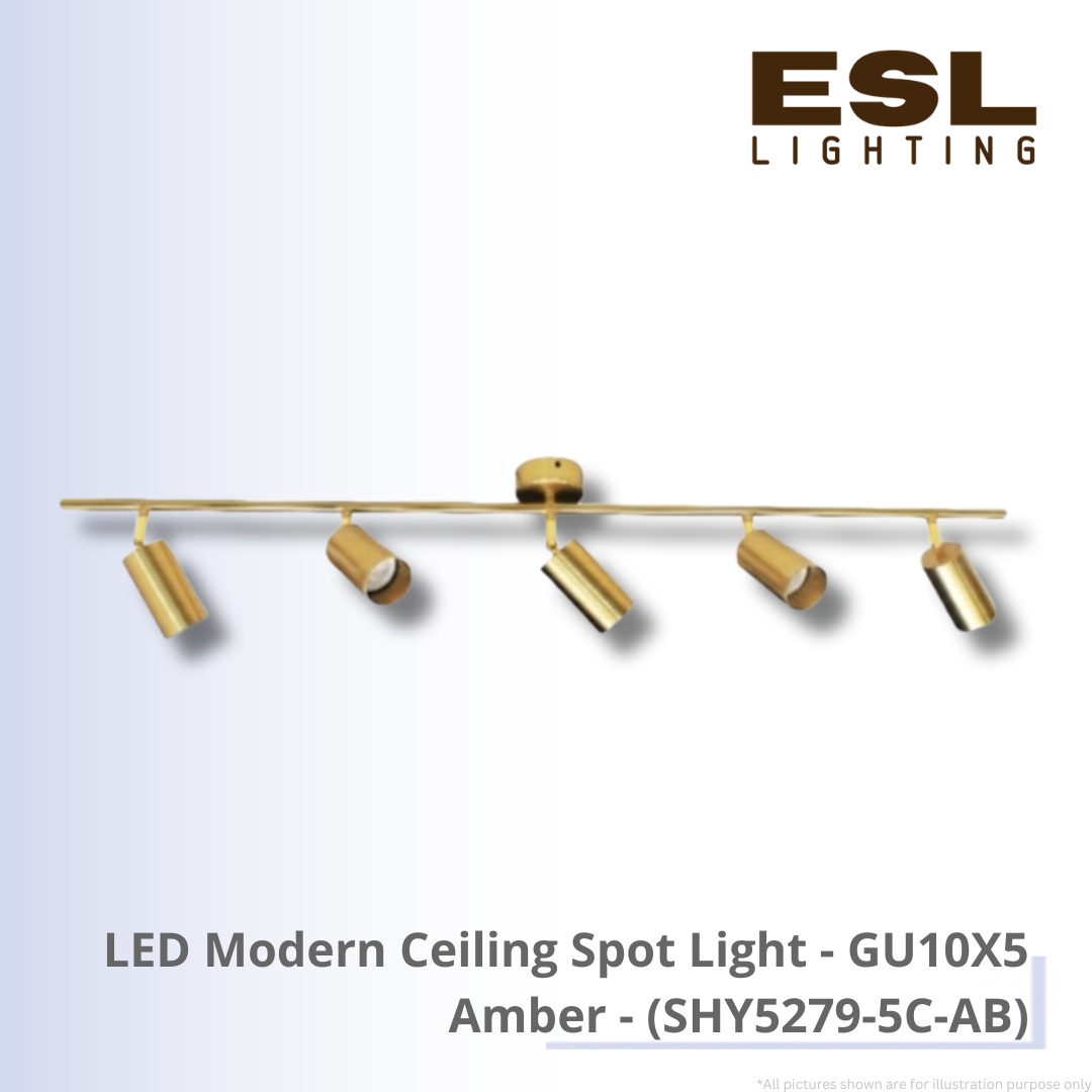 LED Modern Ceiling Spot Light GU10X5 - SHY5279-5C-AB