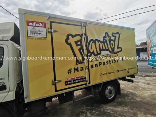 ADABI KUANTAN ADABI KEMAMAN TRUCK LORRY STICKER PRINTING & INSTALL SERVICE AT RANTAU PETRONAS KEMAMAN TERENGGANU MALAYSIA