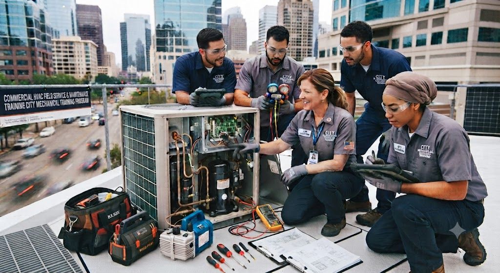 Commercial HVAC servicing skills training