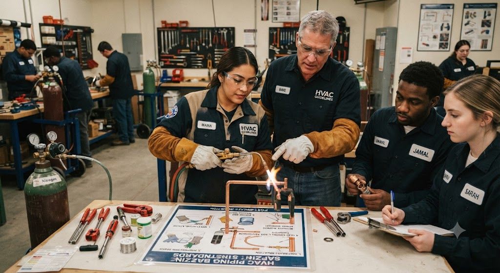 HVAC piping brazing safety standards