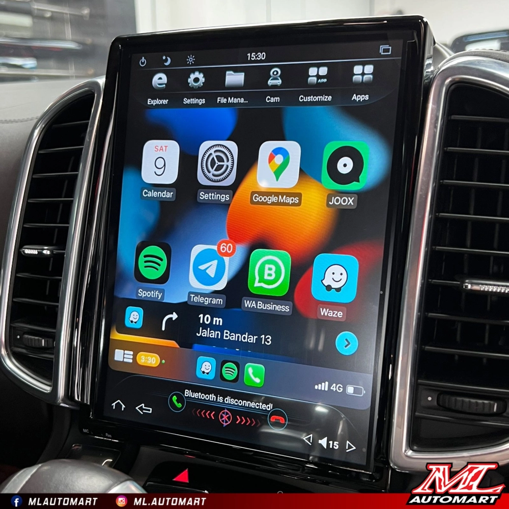 Porsche Cayenne 958 Vertical Style Android Monitor (10.4")