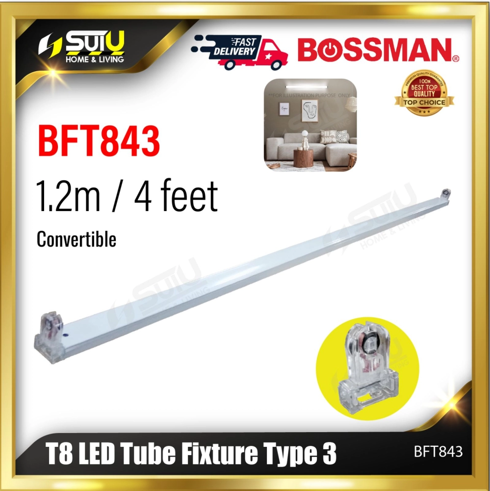 BOSSMAN BFT843 T8 LED Tube Fixture Type 3