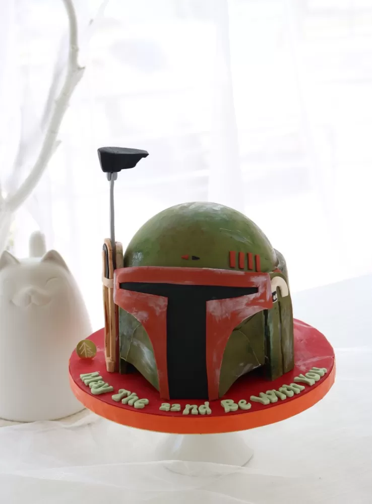 Bob Fett Helmet Cake