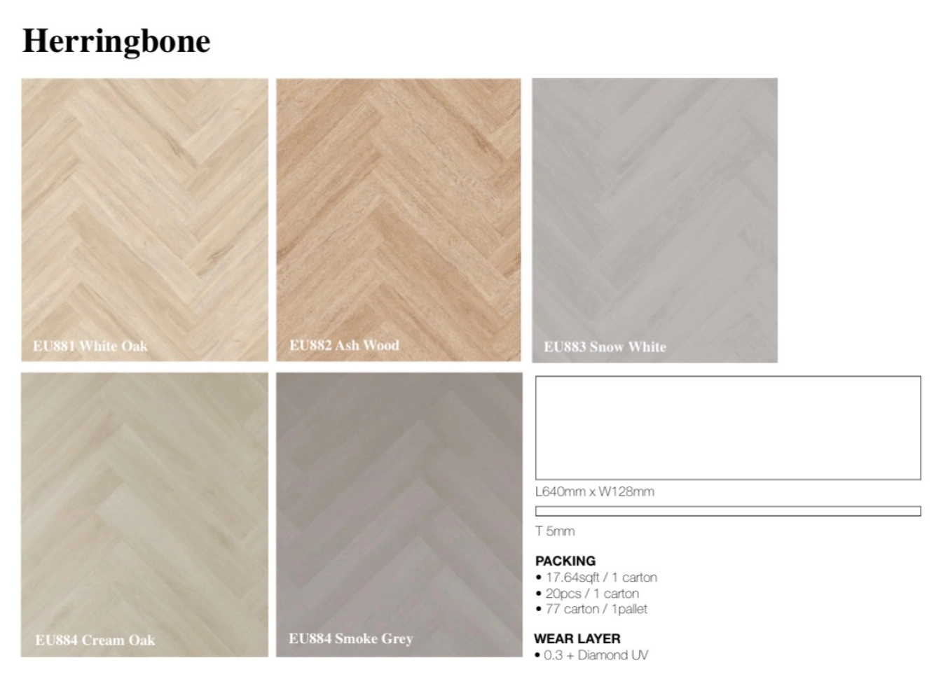 Empire 5.0MM SPC Herringbone Flooring