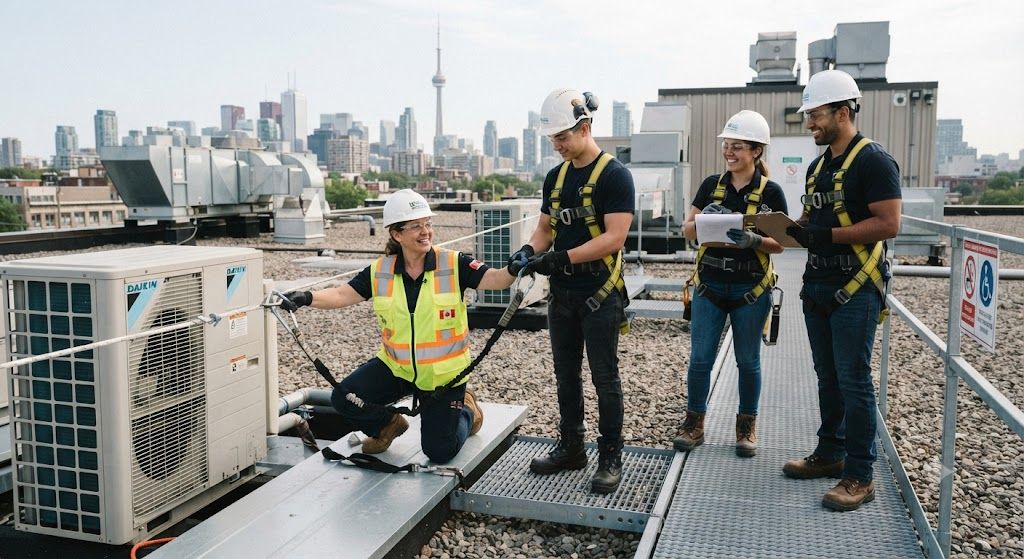 HVAC fall prevention training for technicians