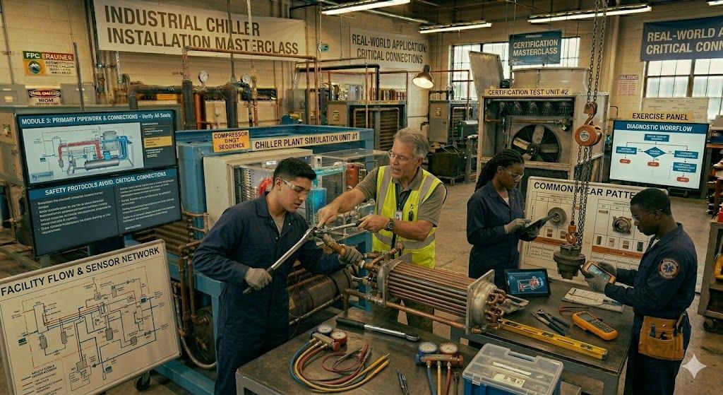Industrial water chiller installation training