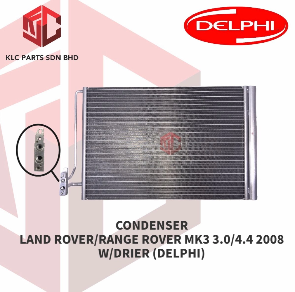 CONDENSER LAND ROVER/RANGE ROVER MK3 3.0/4.4 2008 W/DRIER (DELPHI)