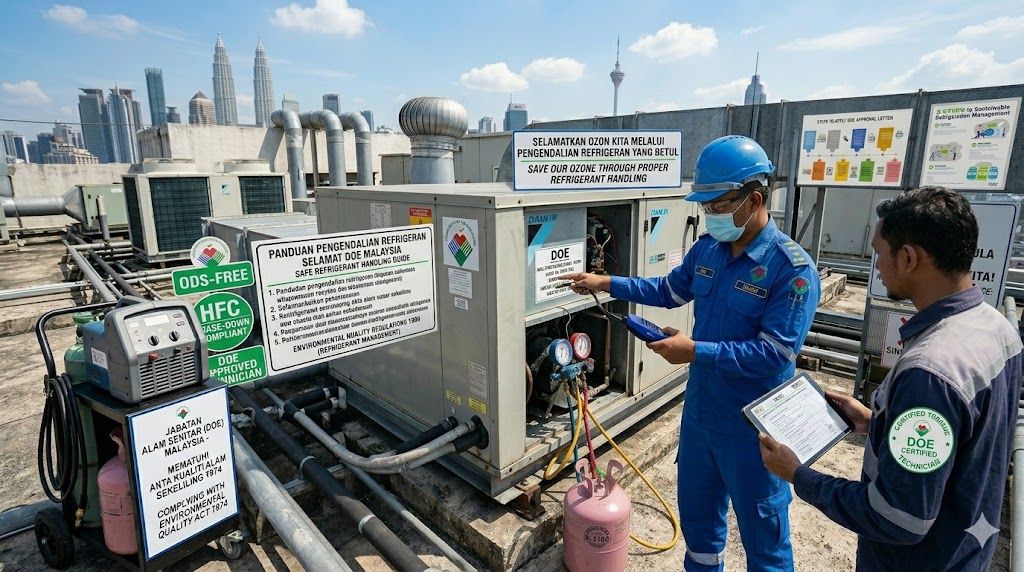 safe refrigerant handling Malaysia DOE