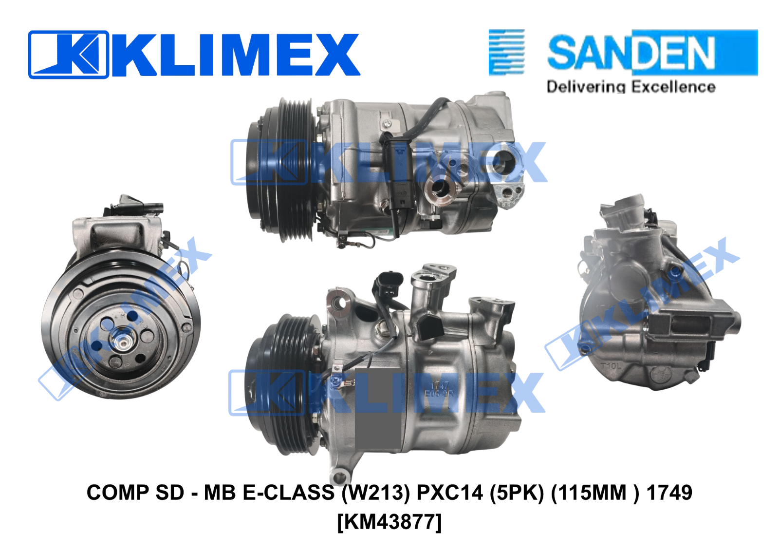 COMP SD - MB E-CLASS (W213) PXC14 (5PK) (115MM ) 1749 [KM43877]