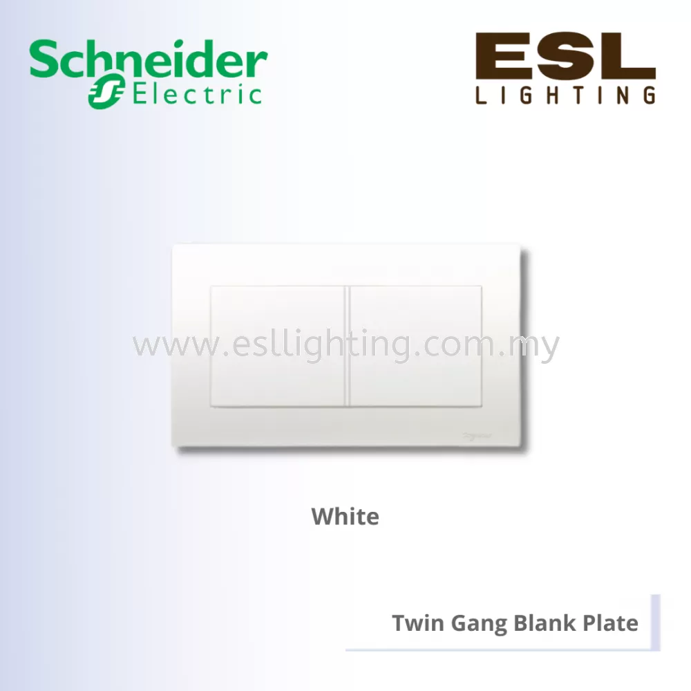 SCHNEIDER Vivace Twin Gang Blank Plate -  KBT30_WE