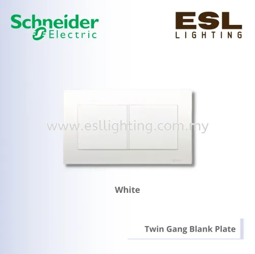 SCHNEIDER Vivace Twin Gang Blank Plate -  KBT30_WE