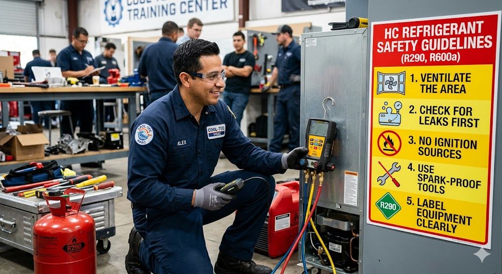 HC refrigerant safety guidelines HVAC