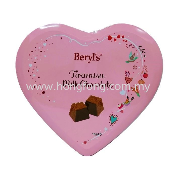BERYL'S HEART SHAPE TIN CHOCO-TIRAMISU( 80G )