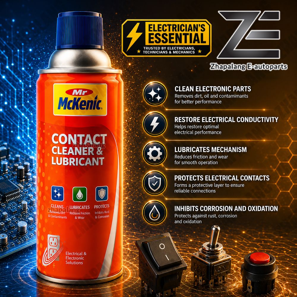 Mr McKenic Contact Cleaner & Lubricant 450G | Electrical Spray for Motors & Connectors