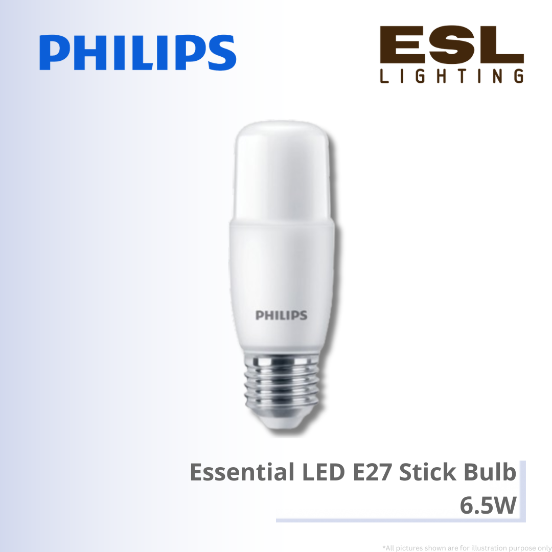 PHILIPS Essential LED E27 Stick Bulb - 6.5W