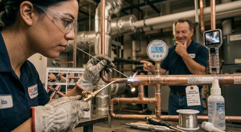 refrigeration copper pipe leak-free brazing