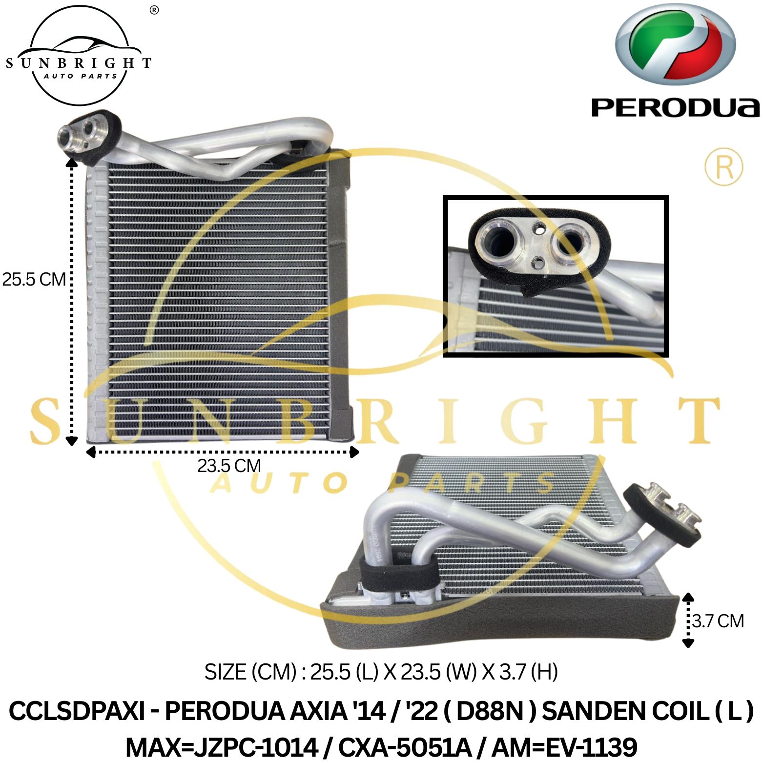 CCLSDPAXI - PERODUA AXIA '14 / '22 ( D88N ) SANDEN COIL ( L ) MAX=JZPC-1014 / CXA-5051A / AM=EV-1139