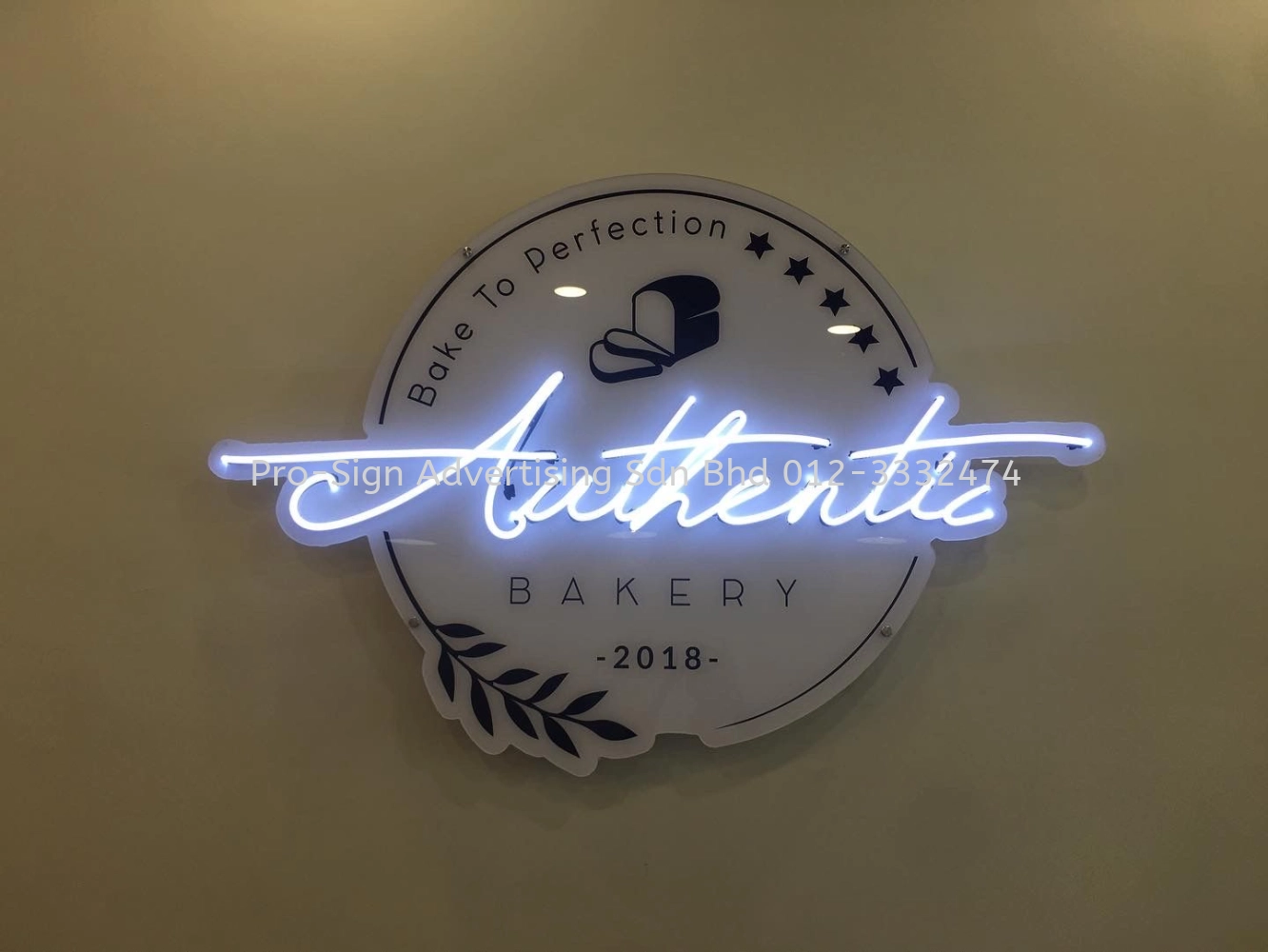 LED NEON SIGNAGE (AUTHENTIC BAKERY, 2022, SRI PETALING)