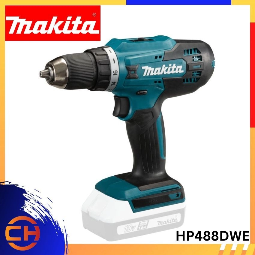 Makita HP488DWE 13 mm (1/2") 18V (G-Battery) Cordless Hammer Driver Drill