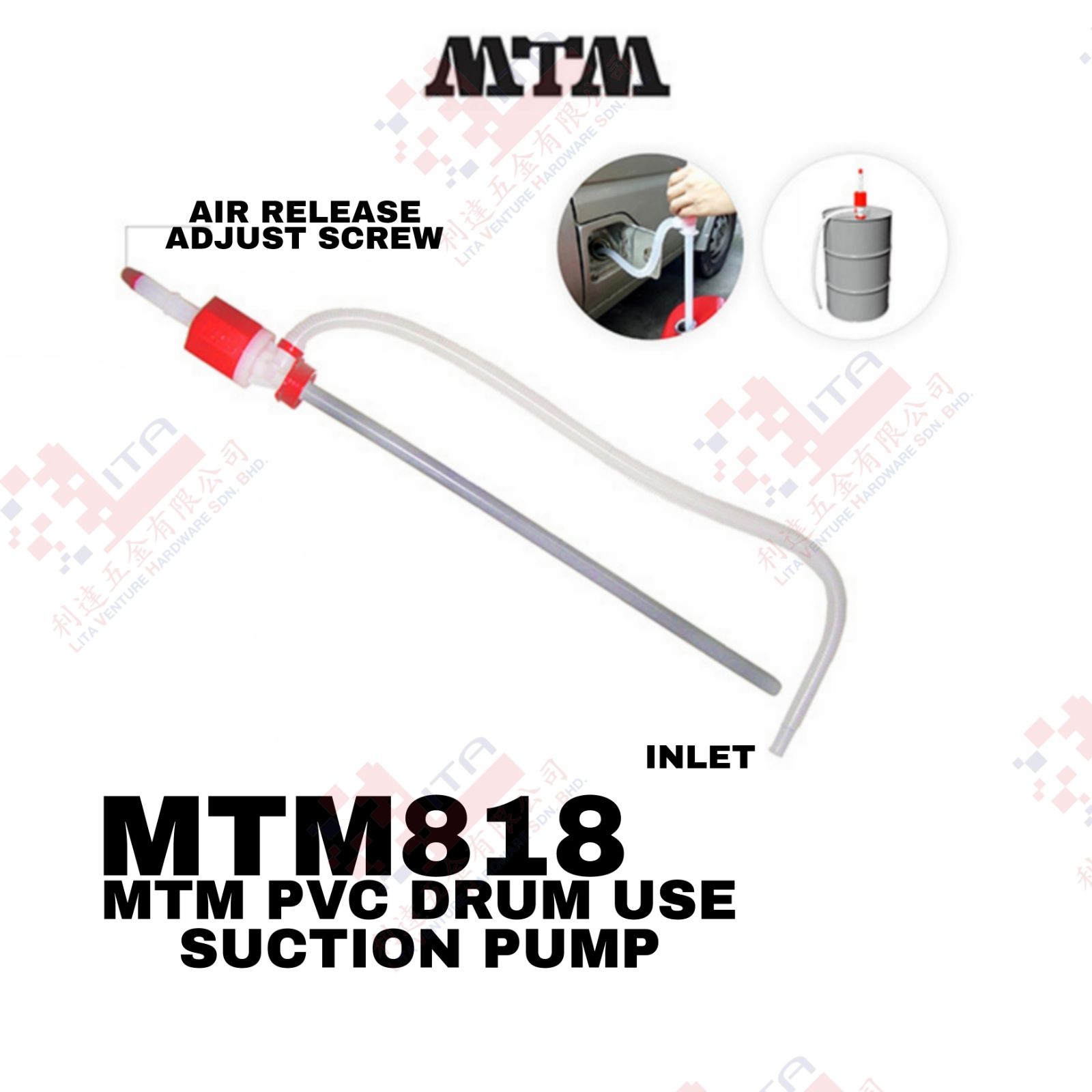 MTM BRAND PVC DRUM USE SUCTION PUMP - MTM818