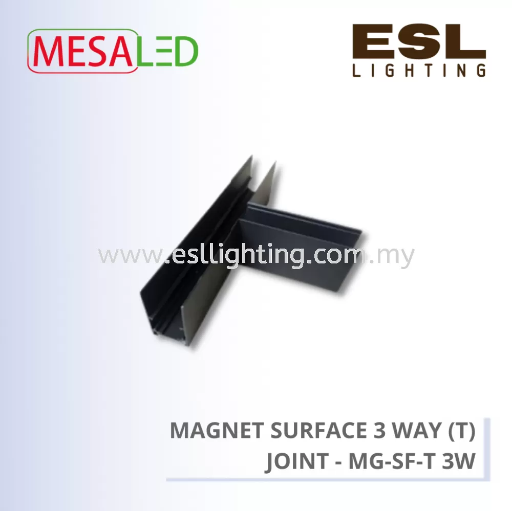 MESALED TRACK LIGHT - MAGNET SURFACE 3 WAY (T) JOINT - MG-SF-T 3W