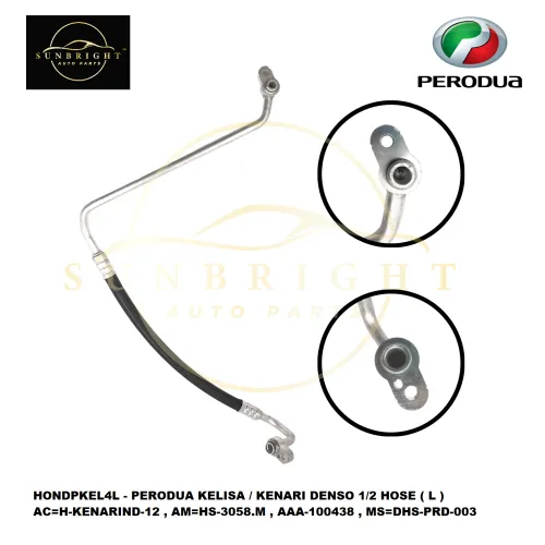 HONDPKEL4L - PERODUA KELISA / KENARI DENSO 1/2 HOSE ( L ) AC=H-KENARIND-12 , AM=HS-3058.M , AAA-100438 , MS=DHS-PRD-003