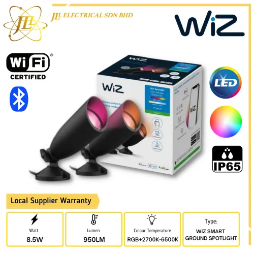 PHILIPS WIZ 8.5W 950LM RGB+2700K-6500K IP65 BLUETOOTH SMART STARTER KIT LED GROUND SPOTLIGHT