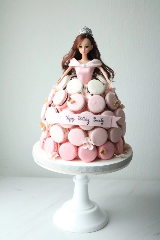 Barbie Princess Macaron Tower Cake