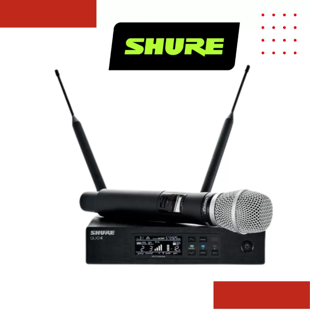 Shure QLXD24/SM86 Handheld Wireless Microphone System, QLXD4 Receiver & QLXD2/SM86 Handheld Transmitter
