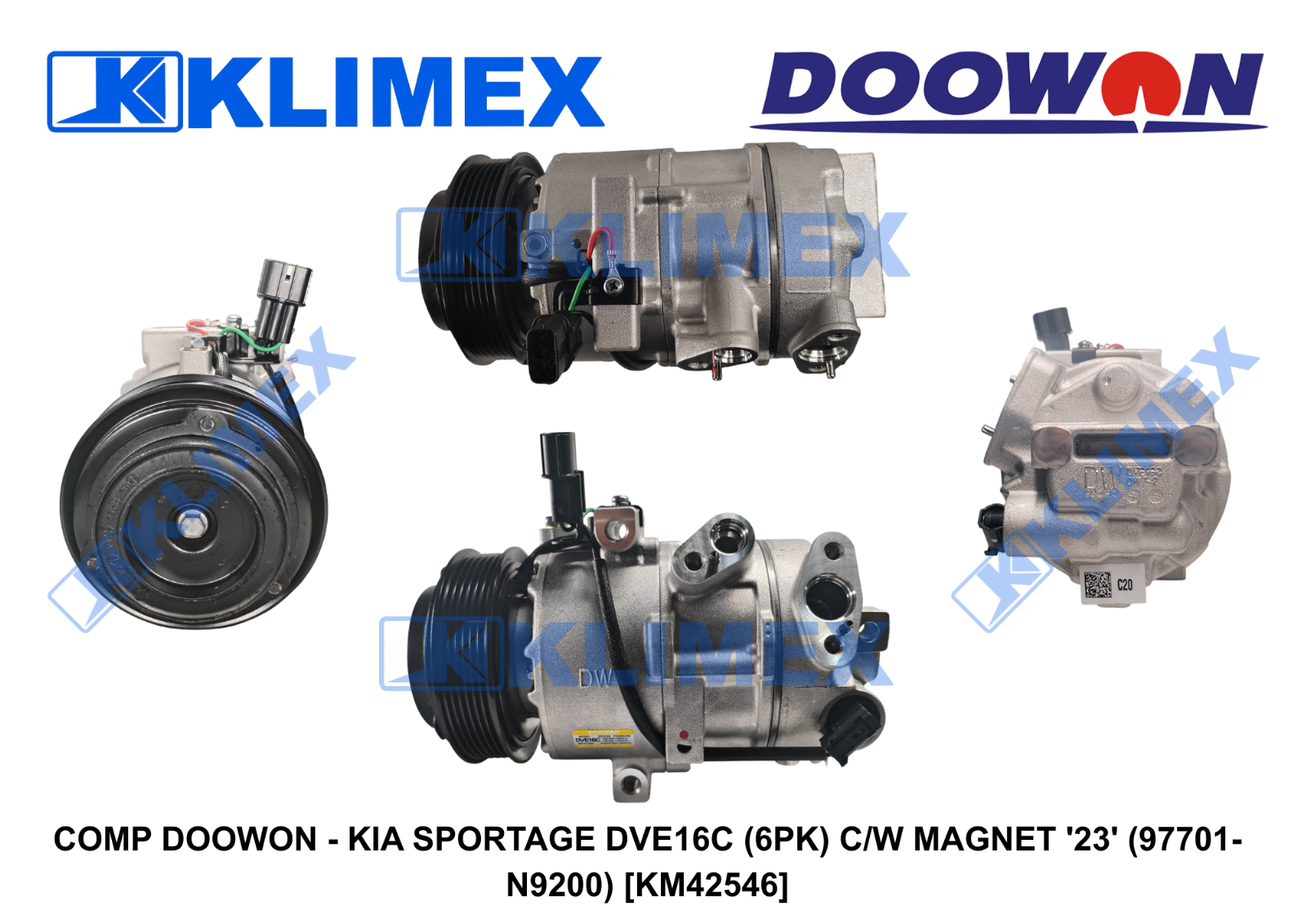 COMP DOOWON - KIA SPORTAGE DVE16C (6PK) C_W MAGNET '23' (97701-N9200) [KM42546]