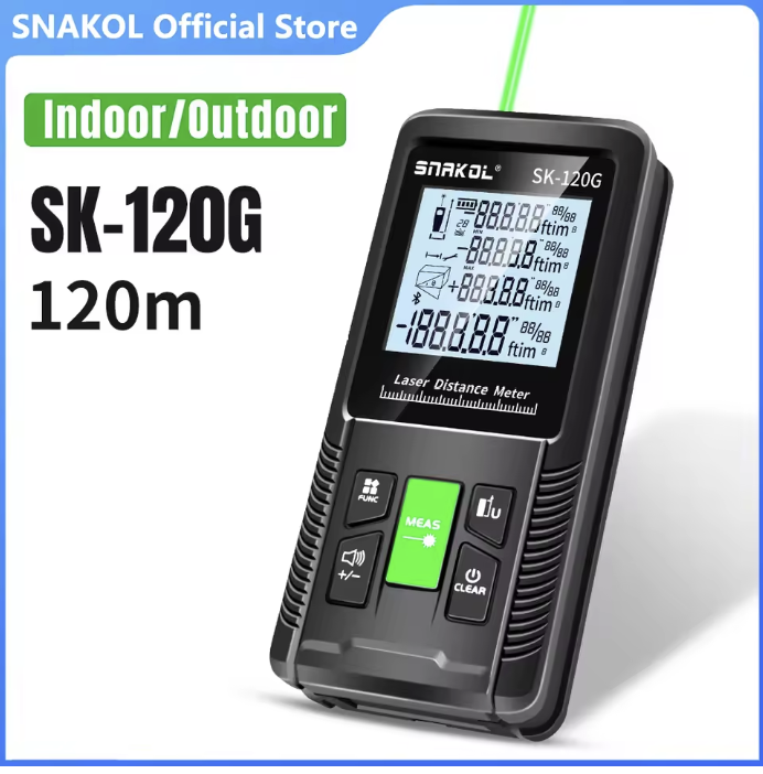 Snakol Laser Rangefinder 50/100/200M High Precision Digital Rangefinder Multimeter Electronic Ruler