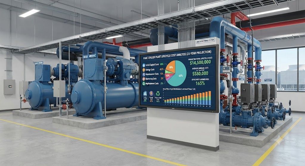 HVAC chiller plant lifecycle cost analysis