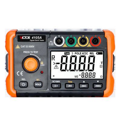 VICTOR 4105A CE Digital Earth Resistance Tester