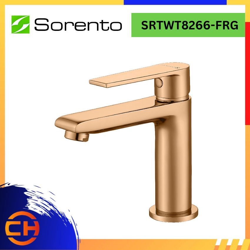 SORENTO BATHROOM FAUCET SRTWT8266-FRG Basin Cold Tap Rose Gold ( L146MM x W50MM x H138MM ) 