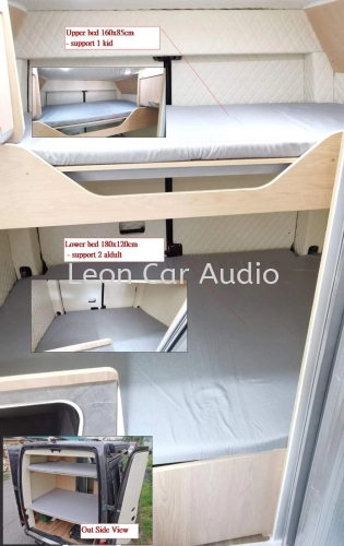 MotorHome rv Caravan Campervan double decker bed system