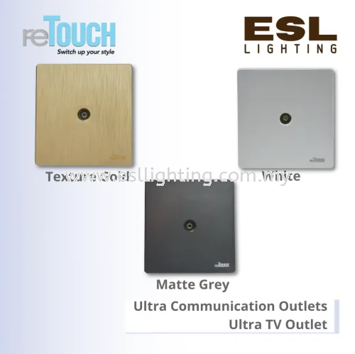 RETOUCH Ultra Communication Outlets - Ultra TV Outlet - M051W – Ultra 1 GANG TV Outlet