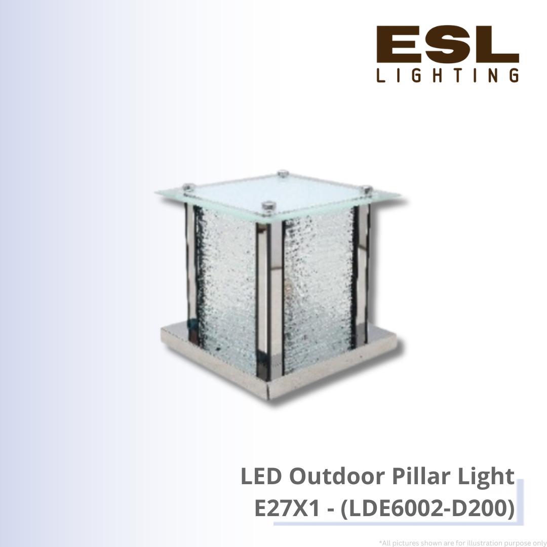 LED Outdoor Pillar Light E27X1 - LDE6002-D200 IP65