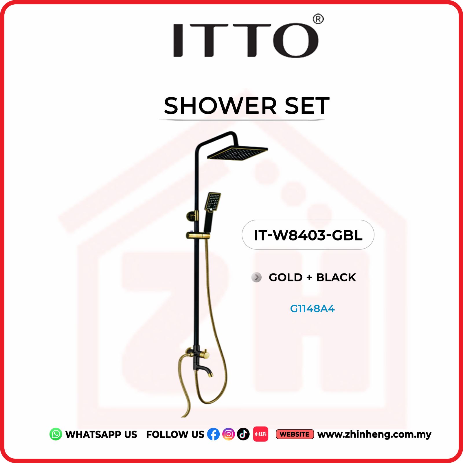 ITTO SHOWER SET  IT-W8403-GBL