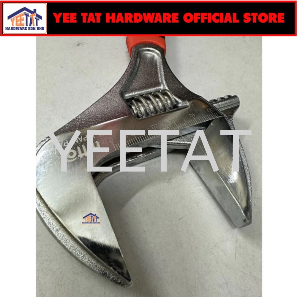 [ HITTO ] HAW-10WJ Wide Opening Adjustable Wrench / Spanner / Spana Hardened Durable Hand Tool 255MM