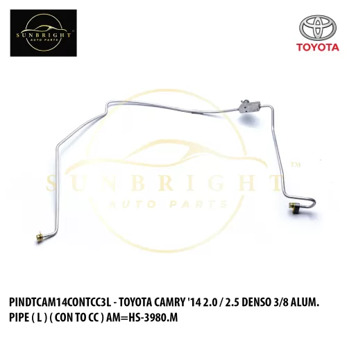 PINDTCAM14CONTCC3L - TOYOTA CAMRY '14 2.0 / 2.5 DENSO 3/8 ALUM. PIPE ( L ) ( CON TO CC ) AM=HS-3980.M