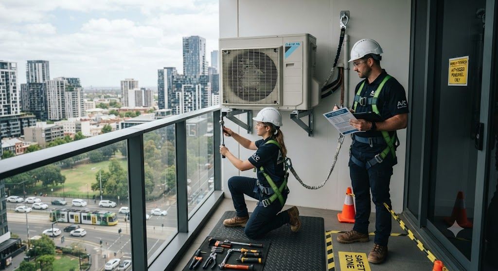 HVAC outdoor unit installation safety requirements