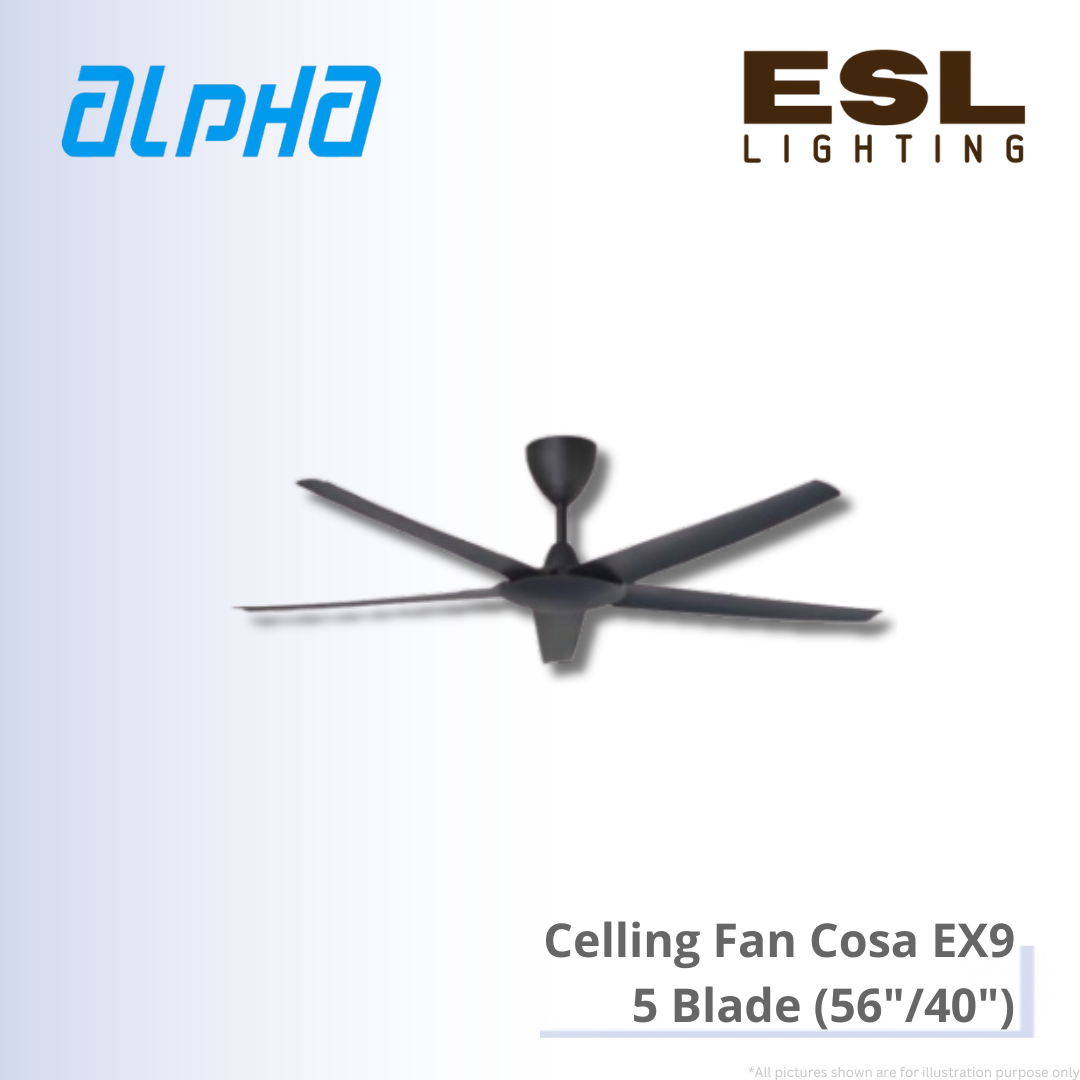 ALPHA Celling Fan Cosa EX9 - 5 Blade (56"/40")