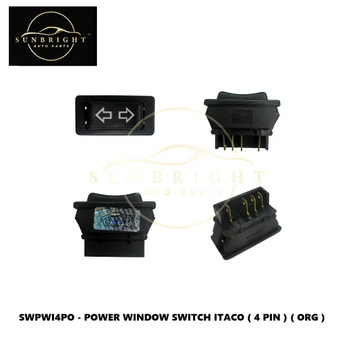 SWPWI4PO - POWER WINDOW SWITCH ITACO ( 4 PIN ) ( ORG )