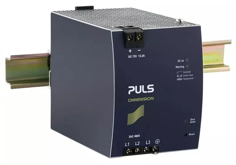 DIN rail power supplies for 3-phase system